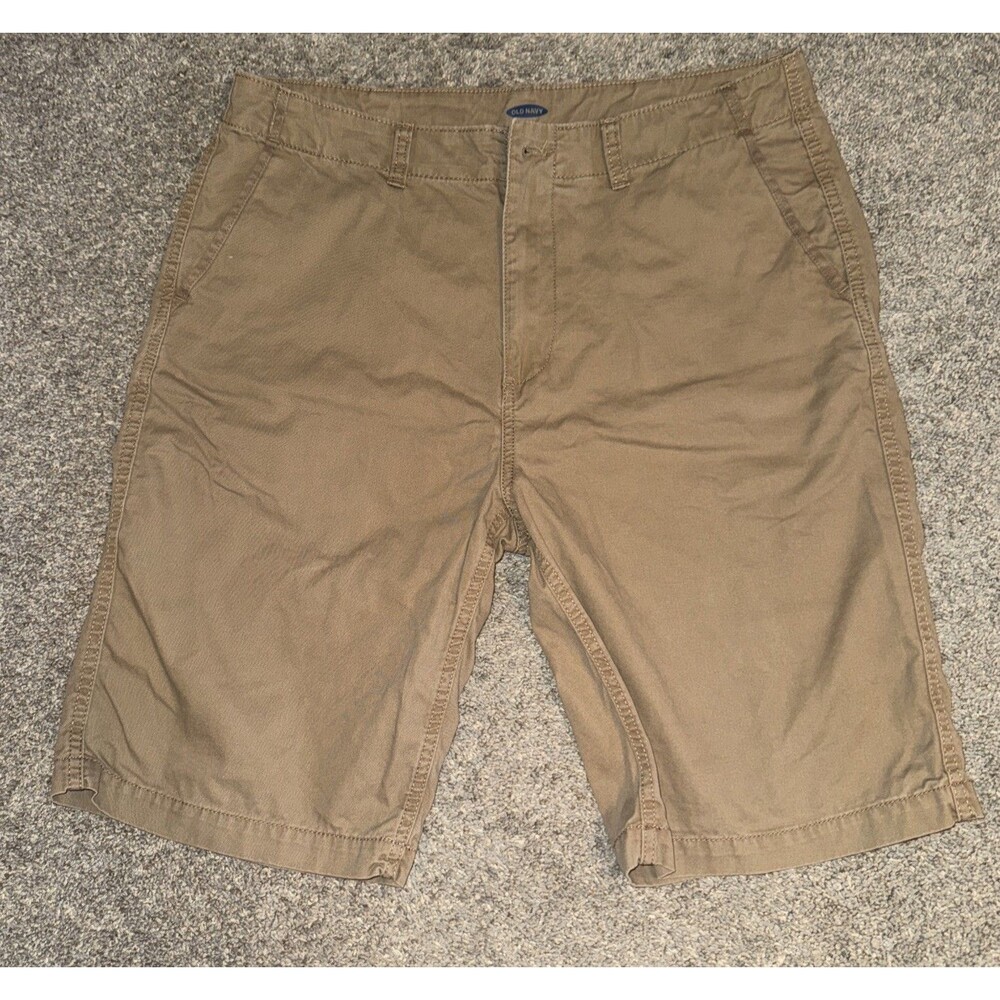 Old Navy Shorts Straight Mens 36 Tall Khaki Chino Preppy 100% Cotton Tan Skate